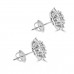 2.35 ct Round Cut Diamond Stud Earrings in Screw Back